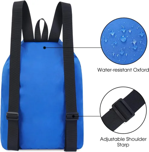 Miniatura 4 de WANDF Bolsa de Natación Mochila de Malla con Cordón Mochila de Playa para Natación, Gimnasio y Equipo de Entrenamiento Azul marino con bolsillo