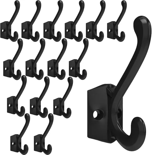 CBWLWJ Paquete de 16 ganchos de pared resistentes para colgar en la pared, para sala de estar, baño, cocina, para abrigo, bolsa, bufanda, toalla,