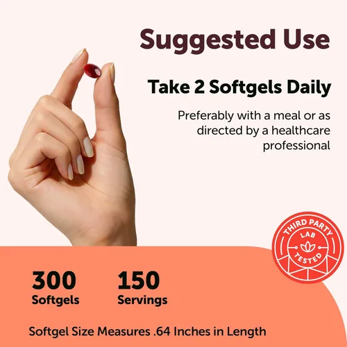 Miniatura 4 de Micro Ingredients Aceite de krill antártico 1,000 mg por porción, 300 cápsulas blandas Omega-3 EPA y DHA con fosfolípidos y astaxantina natural