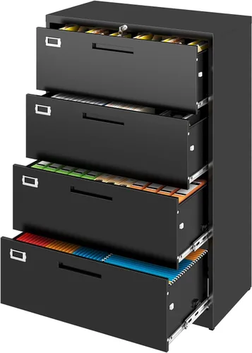 Miniatura 28 de Archivador de 2 cajones con cerradura, archivador vertical móvil para colgar carpetas tamaño A4/carta/legal, debajo del escritorio, pequeños
