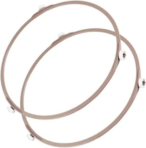 Juego de 2 soportes de rodillos circulares con ruedas de 0.551 in de diámetro y anillo de plástico de 17 3.1 in para tocadiscos de microondas
