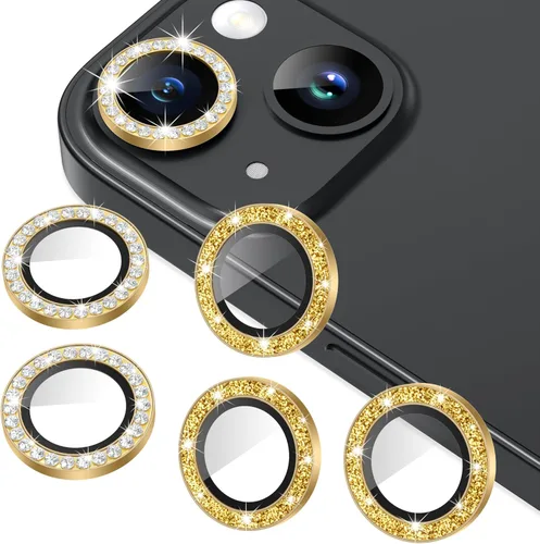 Miniatura 29 de AGVEE Paquete de 6 protectores de lente de cámara para iPhone 14 Pro de 6.1 pulgadas/14 Pro Max de 6.7 pulgadas, con diamantes brillantes y anillo