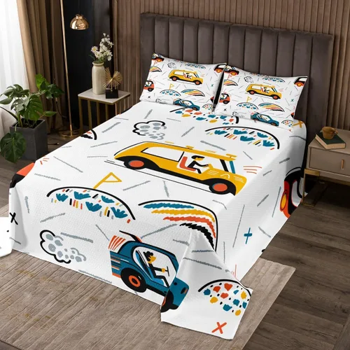 Miniatura 19 de Feelyou Juego de colcha acolchada con diseño de oso para niños y adolescentes, diseño de oso rústico, transpirable, a cuadros de búfalo, color verde