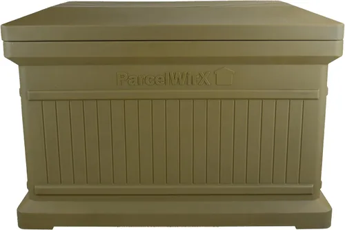 Miniatura 8 de RTS Home Acccents ParcelWirx Caja de entrega horizontal de alta calidad con tapa con bisagras, 33.5 x 18 x 23.2 pulgadas, color negro