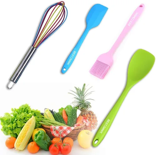 Miniatura 8 de Juego de utensilios de cocina – 11 utensilios de cocina – Utensilios de cocina de silicona coloridos – Utensilios de cocina antiadherentes