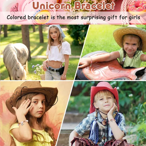 Miniatura 7 de Sureio 9 pulseras de cuentas occidentales para fiestas, regalos de Navidad para adultos, dije de caballo y bota, pulseras para amantes