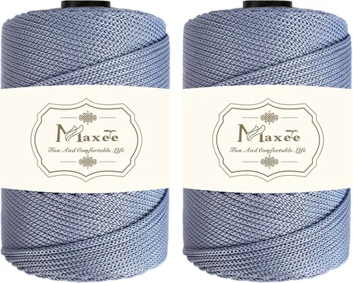 Miniatura 63 de Cordón de macramé premium de poliéster 3 mm × 218 yardas, cordón de macramé 100% polipropileno de 3 mm, ideal para crochet, colgadores de pared, 30