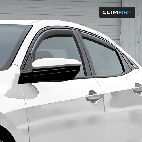 Miniatura 2 de CLIM ART - Deflectores de ventana de canal increíblemente duraderos para Honda Civic 2016-2021 Hatchback, deflectores de ventana originales, viseras