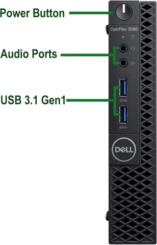 Miniatura 3 de Dell OptiPlex 3060 Tiny Computer Micro Tower PC, procesador Intel Core i5-8500T, RAM DDR4 de 16 GB, SSD NVMe de 512 GB, puerto de pantalla, HDMI