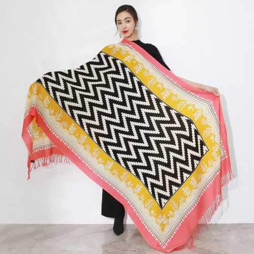 Miniatura 240 de DANA XU Manta de pashmina extragrande 100% de lana merina, bufanda de viaje, bufanda de cachemira para mujer, otoño e invierno, chal de gran