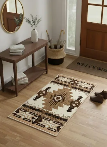 Miniatura 47 de YHSF South West - alfombra estilo nativo americano del suroeste C318 - fácil de limpiar, gruesa, suave, duradera, alfombra inspirada en tribus