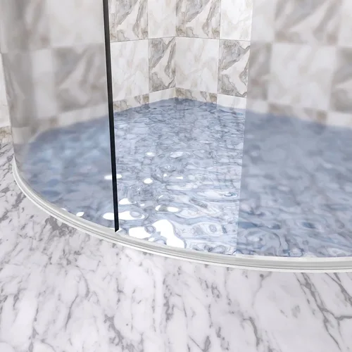 Miniatura 7 de Presa de agua de umbral de ducha de 98 pulgadas, barrera de ducha autoadhesiva y tapón de agua de cocina, sistema de retención de sellado de goma