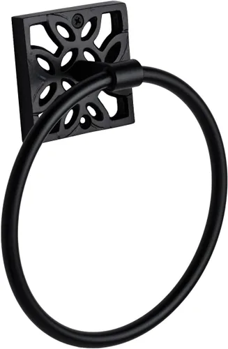 Autumn Alley Toallero de baño, soporte para toallas de mano negro mate, soporte de pared moderno para baño y cocina, accesorios de baño negros