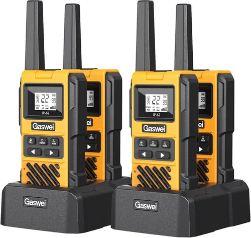 Miniatura 11 de Gaswei G1pro IP67 Walkie Talkies impermeables FRS para adultos de largo alcance, recargables con vibración, radios bidireccionales de emergencia