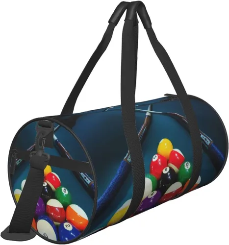 Miniatura 3 de CARRDKDK Bolsa cilíndrica de viaje de gran capacidad, bonita bolsa de deporte de gimnasio que puede sostener zapatos para mujeres y hombres, bolsa