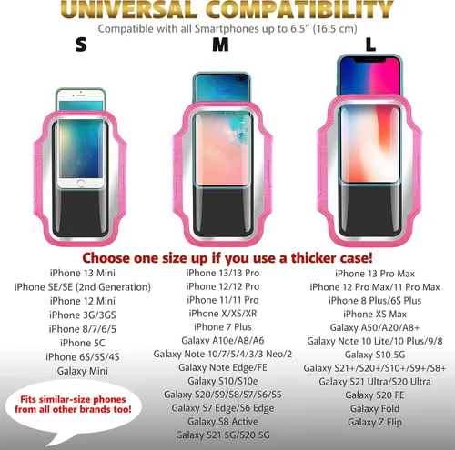 Miniatura 4 de TRIBE - Brazalete para teléfono móvil para correr. Brazaletes deportivos para iPhone y Galaxy para mujeres, hombres, corredores, trotar, caminar