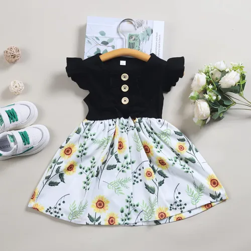 Miniatura 3 de Vestidos tutú para niñas pequeñas, lindo vestido casual de manga corta para verano, uso diario, hogar, escuela, fiesta, 2-8T