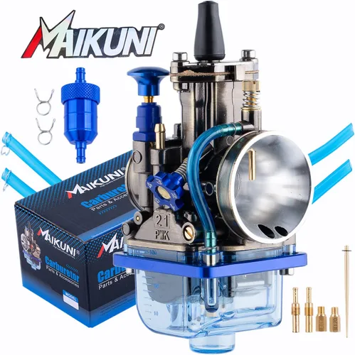 QXBER Carburador Universal PWK de 21 mm para Motocicleta, Carburador de Potencia para Motores de 50 cc a 110 cc, Piezas de Carrera para ATV Quad,