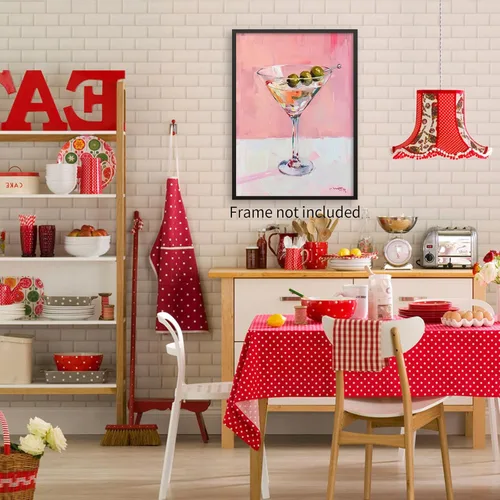 Miniatura 3 de Pósteres vintage de Martini rosa a la moda, cócteles, bebidas alcohólicas, impresiones artísticas de pared para el hogar, apartamento, cocina, bar