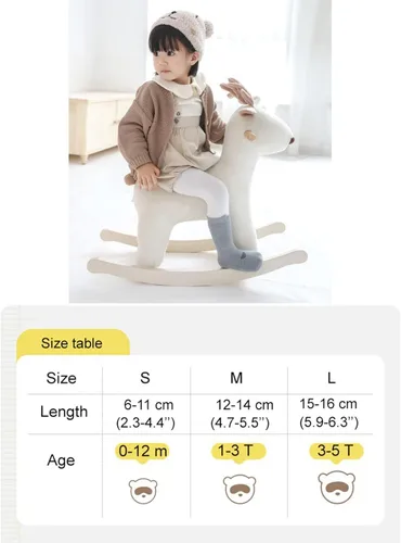 Miniatura 7 de BEHELE Calcetines de agarre antideslizantes para bebés, calcetines cálidos y gruesos antideslizantes, calcetines para niñas y niños recién nacidos