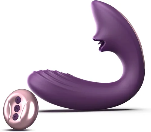 Tracy's Dog Vibrador para lamer el clítoris, juguetes para adultos con lengua con control remoto para mujeres y parejas, juguete sexual vibratorio