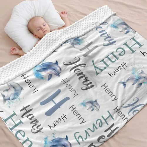 Miniatura 19 de Mantas de bebé personalizadas para niñas, manta de oso de bebé, manta de bebé de felpa suave Minky con nombre que recibe mantas para niñas, recién