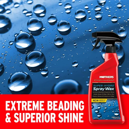 Miniatura 2 de Mothers California Gold Super-Hydro Spray Wax, 24 oz. – Brillo y perlado recién encerado, limpia, brilla y protege en un solo paso, usar seco