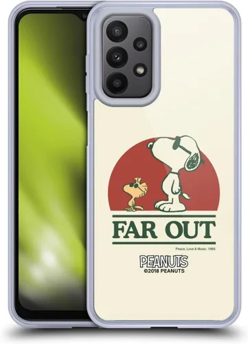 Miniatura 106 de Head Case Designs Funda de gel Woodstock 50th con licencia oficial de Peanuts Snoopy Guitar 1969 [protección de grado militar] compatible