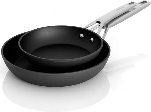 Miniatura 10 de MsMk Juego de ollas y sartenes antiadherentes de 10 piezas para construir una cocina de inicio o refrescar, calefacción uniforme, fácil limpieza