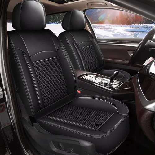Miniatura 13 de DISUTOGO 2 Fundas de Asiento Delantero Compatibles con Subaru Impreza 2012-2023 2024 2025: Fundas de Asiento de Coche de Cuero Impermeables de Seda