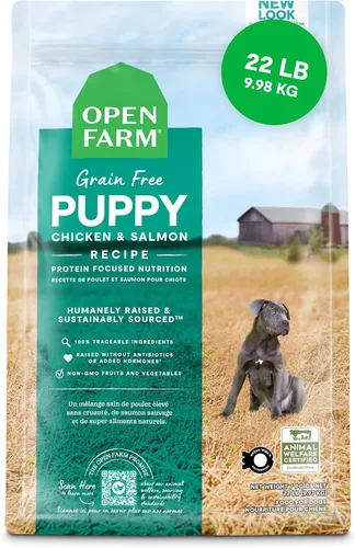 Miniatura 11 de Open Farm, Alimento seco para cachorros con granos antiguos, rico en proteínas y nutrientes, 90% de proteína animal mezclada con frutas, verduras