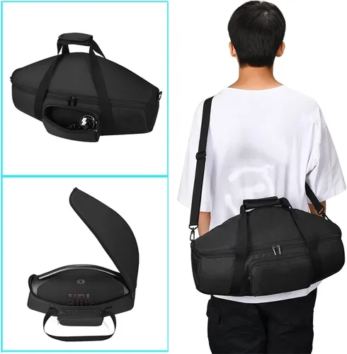 Miniatura 7 de Funda para JBL Boombox 3/Boombox 3 Wi-Fi/Boombox 2, bolsa de mano, cargador de cable, funda de almacenamiento de viaje, bolsa de hombro para altavoz