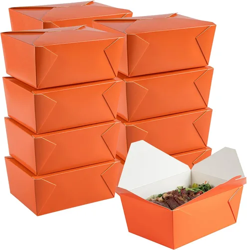Miniatura 74 de Restaurantware Bio Tek - Cajas para llevar de 30 onzas, 200 loncheras para llevar, cierre de tabulación, resistentes al calor, desechables, de papel