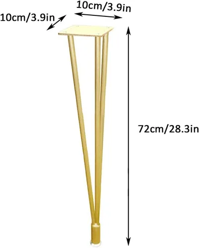 Miniatura 2 de Patas ajustables de metal para muebles, patas de mesa de centro, 3 varillas, ajustables de 0 a 0.394 in, para escritorio, mesa de comedor, mesa