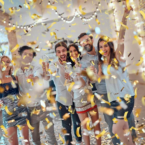 Miniatura 8 de Paquete de 6 cañones de confeti dorado, cartuchos de confeti, lanzadores de poppers de fiesta de 12 pulgadas para cumpleaños, celebración