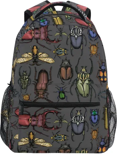 Miniatura 20 de Fisyme Mochila para computadora portátil con estampado de cebra rosa, mochila para libros, viajes informales, senderismo, computadoras portátiles