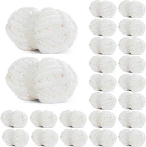 Miniatura 74 de HOMBYS Hilo de Chenille Grueso Carbón para Crochet, Hilo Grueso Espeso y Esponjoso para Tejer, Hilo Súper Grueso para Tejer Mantas a Mano, Hilo