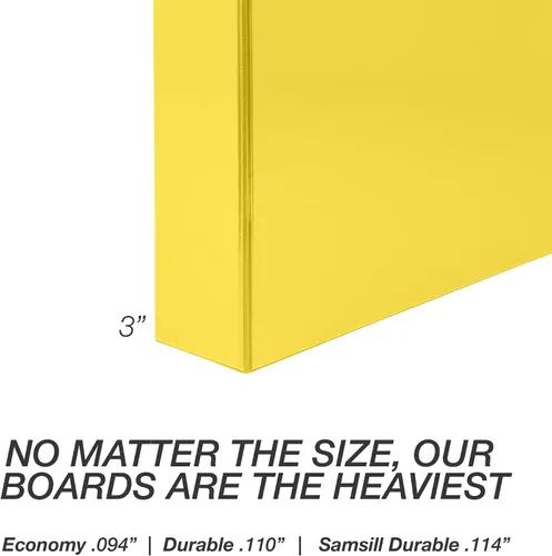 Miniatura 398 de Samsill - Carpeta duradera de 5 pulgadas, fabricada en los Estados Unidos, con anillos en D, transparente y personalizable, color blanco
