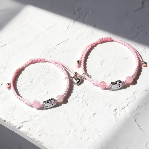 Miniatura 2 de Bonito juego de pulseras para parejas a juego de amistad, regalos del día de San Valentín para novia y novio alma gemela, regalos a juego
