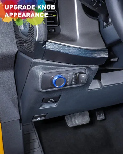 Miniatura 7 de Savadicar CKT01 Billet - Juegos de molduras de perillas de control de aluminio billet, faros/4WD/HVAC, biseles de anillos de perillas de control
