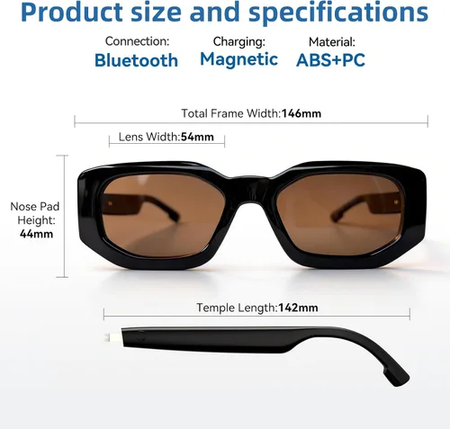 Miniatura 8 de Lentes inteligentes AI para hombres y mujeres, impulsados por ChatGPT, traducción de más de 137 idiomas y asistente de voz, asistente de reunión