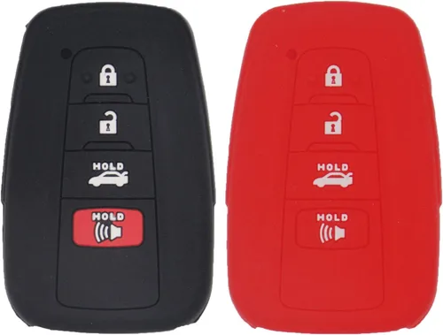 Miniatura 10 de LemSa Funda protectora de silicona para llavero de Toyota Camry C-HR Prius 2017 2018 2019 2020 HYQ14FBC, 2 unidades, color negro