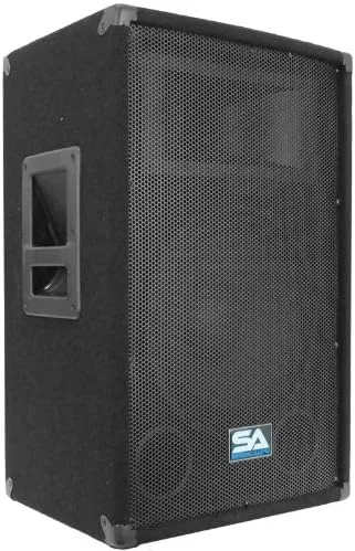 Seismic Audio - Altavoz PA DJ de 12 pulgadas 300 vatios Audio PRO - Red eléctrica, monitores, bandas, karaoke, iglesias, bodas