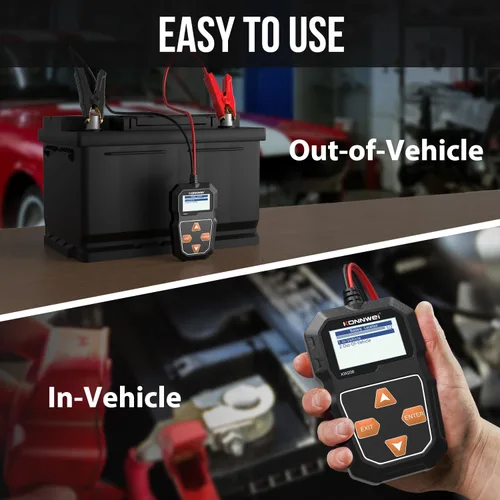 Miniatura 5 de KONNWEI KW208 12V Probador de Batería de Coche, Probador de Carga de Batería Automotriz 12V Probador de Arranque de Alternador Digital Analizador