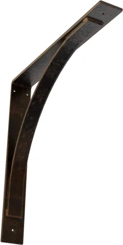 Miniatura 152 de Soporte de acero Morris de 3 pulgadas de ancho x 6 pulgadas de profundidad x 6 pulgadas de alto, latón envejecido
