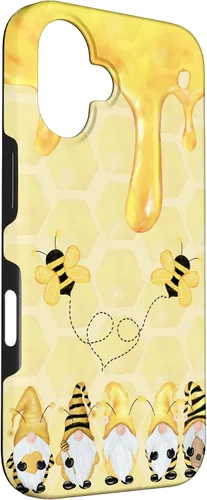 Miniatura 3 de Carcasa divertida para iPhone 16 con diseño de gnomos de abejorros para Halloween