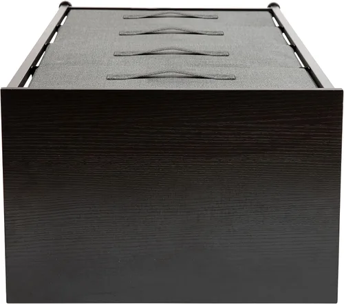 Miniatura 8 de Flash Furniture Harris - Cómoda de almacenamiento de 4 cajones, marco de hierro fundido negro y parte superior de madera, 4 cajones de tela gris