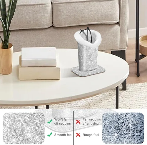 Miniatura 137 de Fintie Soporte para anteojos forrado de felpa con base magnética, estuche de cuero vegano prémium para lentes