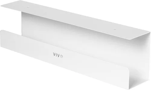 Miniatura 11 de VIVO - Bandeja de gestión de cables para debajo del escritorio de 17 pulgadas, soporte para extensión de alimentación, organizador de cables