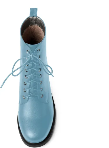 Miniatura 135 de ROSERWISH Botas altas de tacón bajo y grueso para mujer, con cordones, cómodas, modernas, con puntera redonda, de 2.5 pulgadas